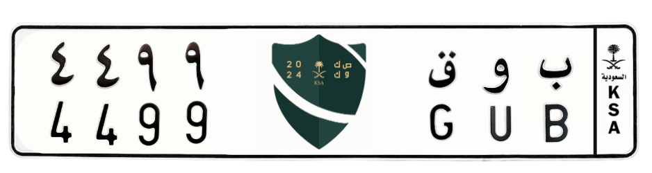 لوحة ب و ق 4499